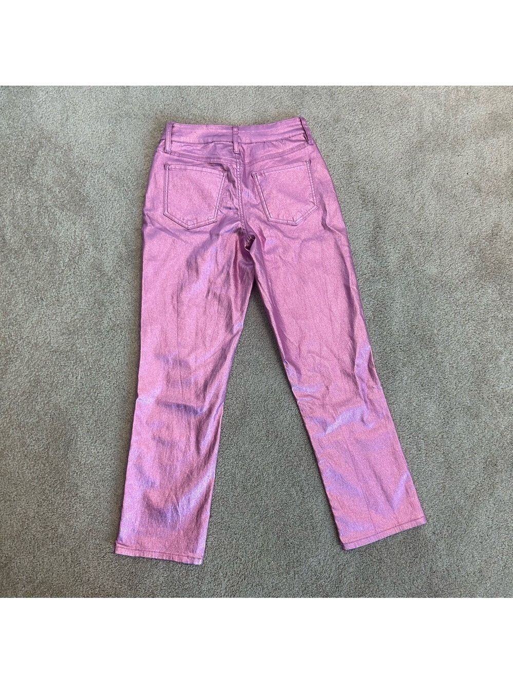 Royalty For Me RFM pink metallic foil stretchy slim fit jeans pants Sz NWT - Picture 5 of 14